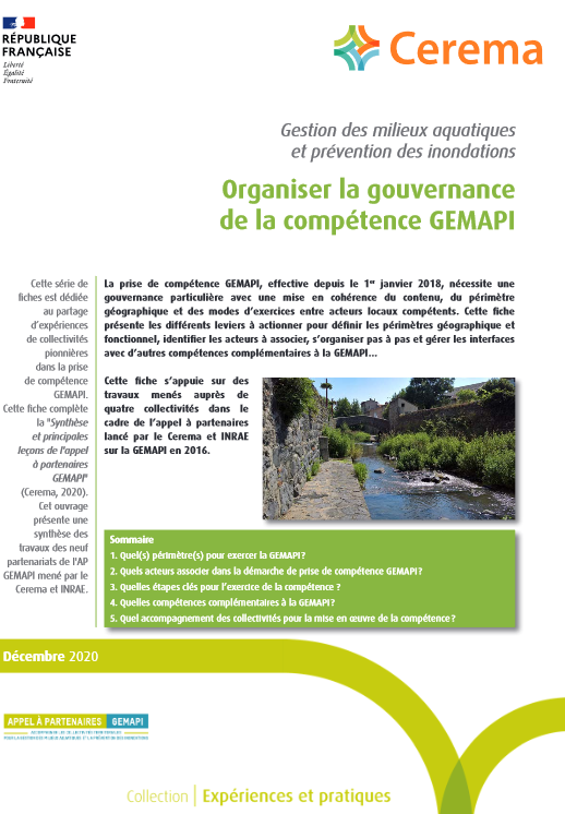 GEMAPI CEREMA Gouvernance