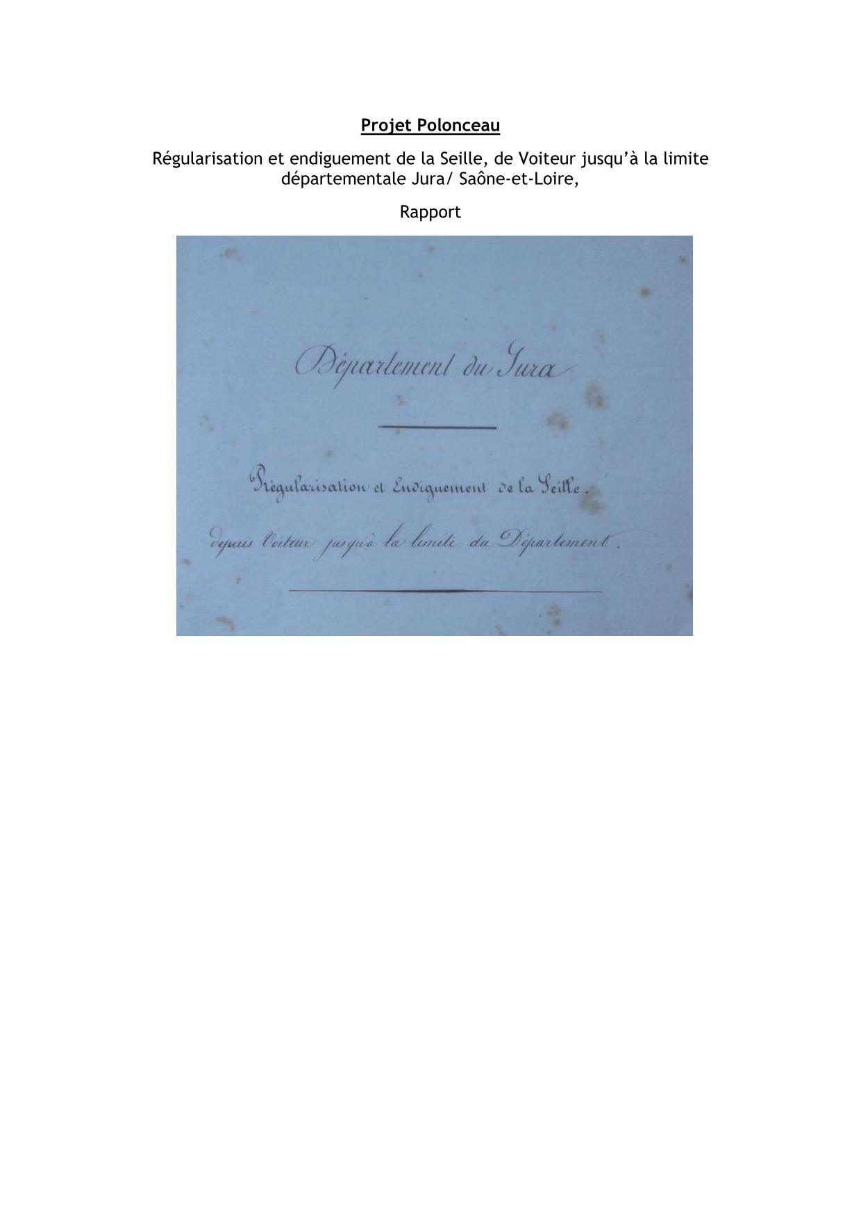 Régularisation et endiguement de la Seille, de Voiteur jusqu'à la limite départementale Jura/ Saône-et-Loire