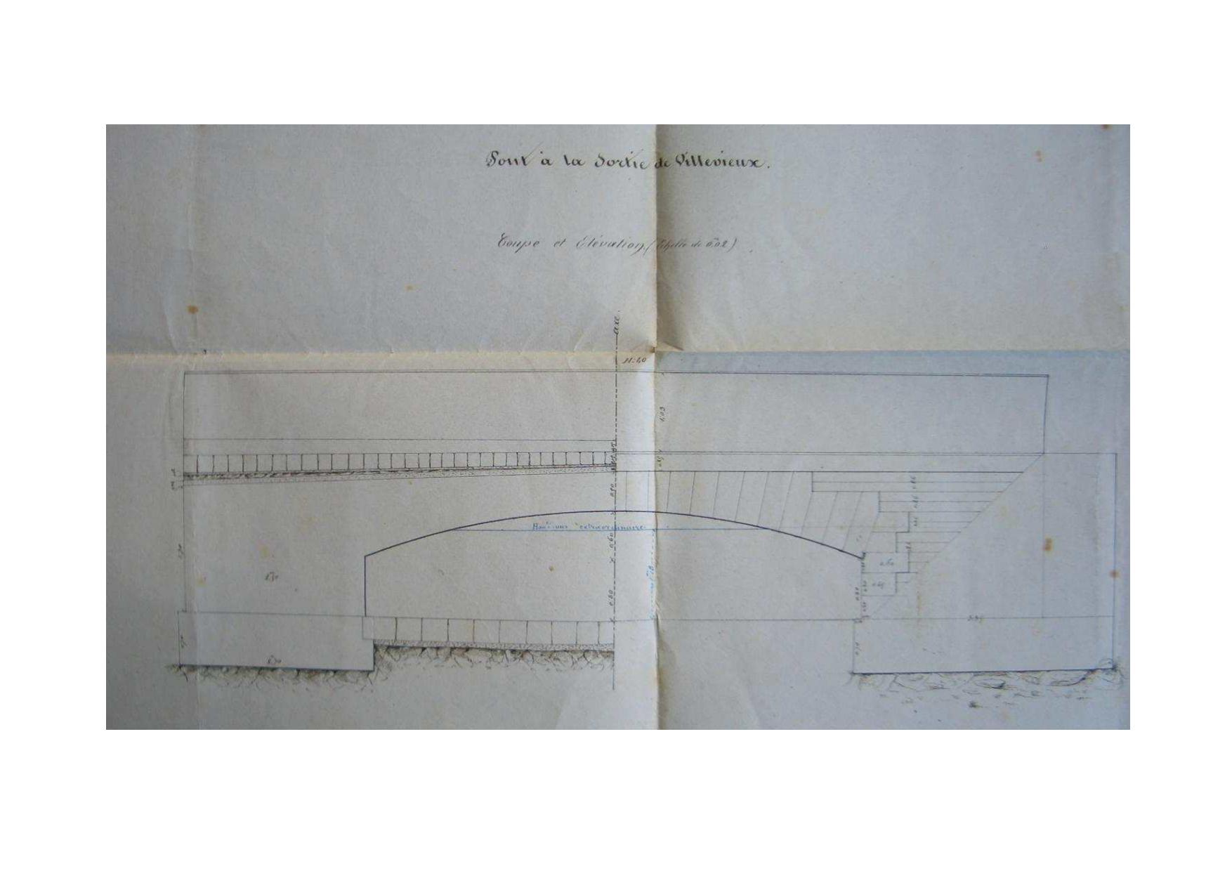 Reconstruction du pont à la sortie de Villevieux, Ponts-et-Chaussées