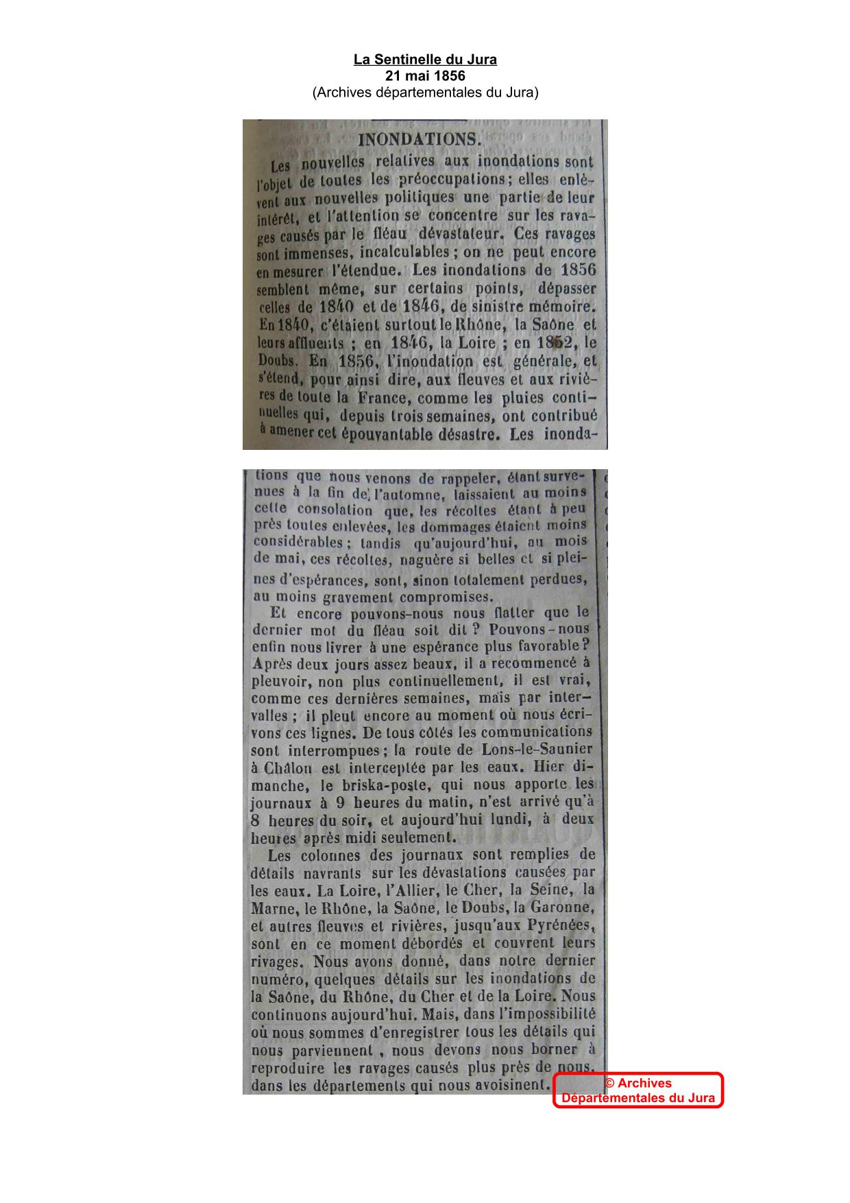 Journal - La Sentinelle du Jura - 1856 - Partie 3