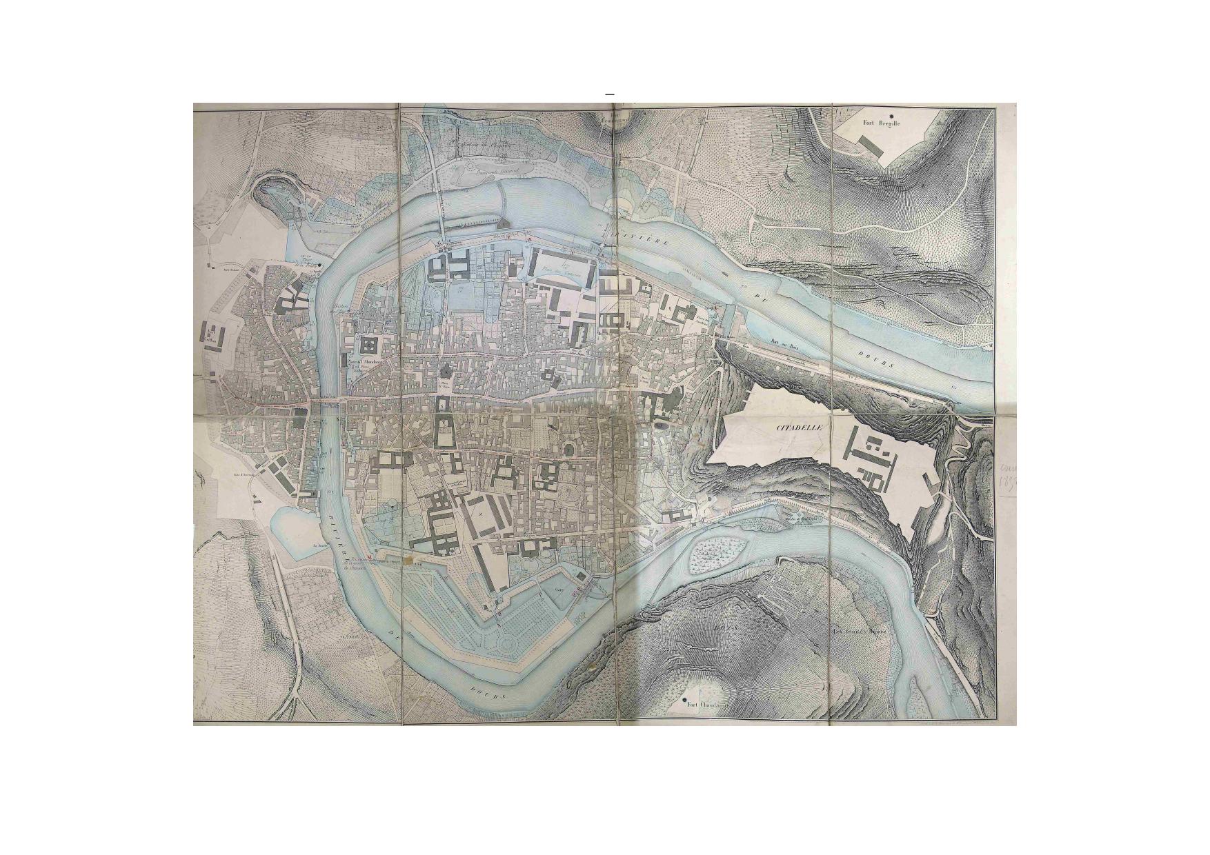 Champ des inondations : crue du 18/19 septembre 1852 - Besançon           