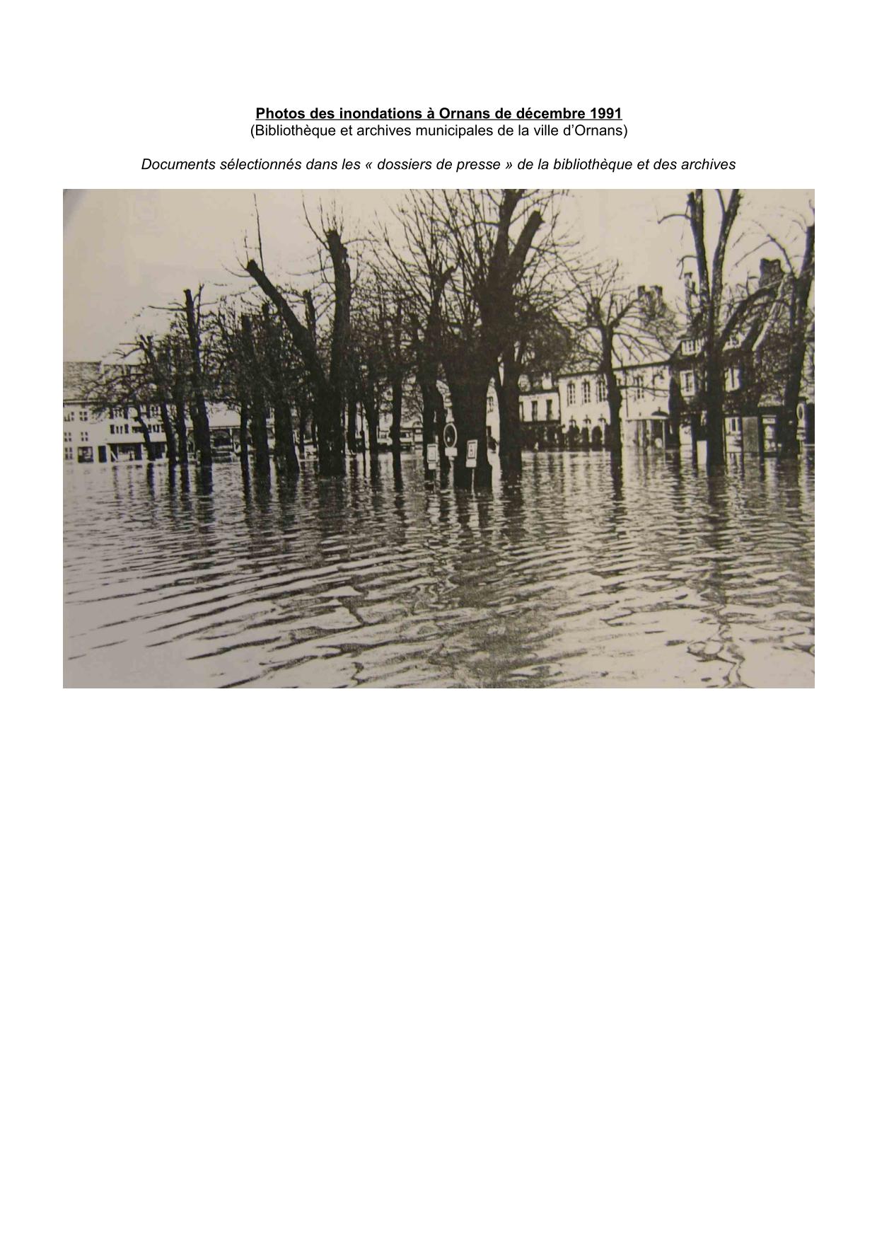 Diverses photos des inondations de décembre 1991 a Ornans - partie 1           