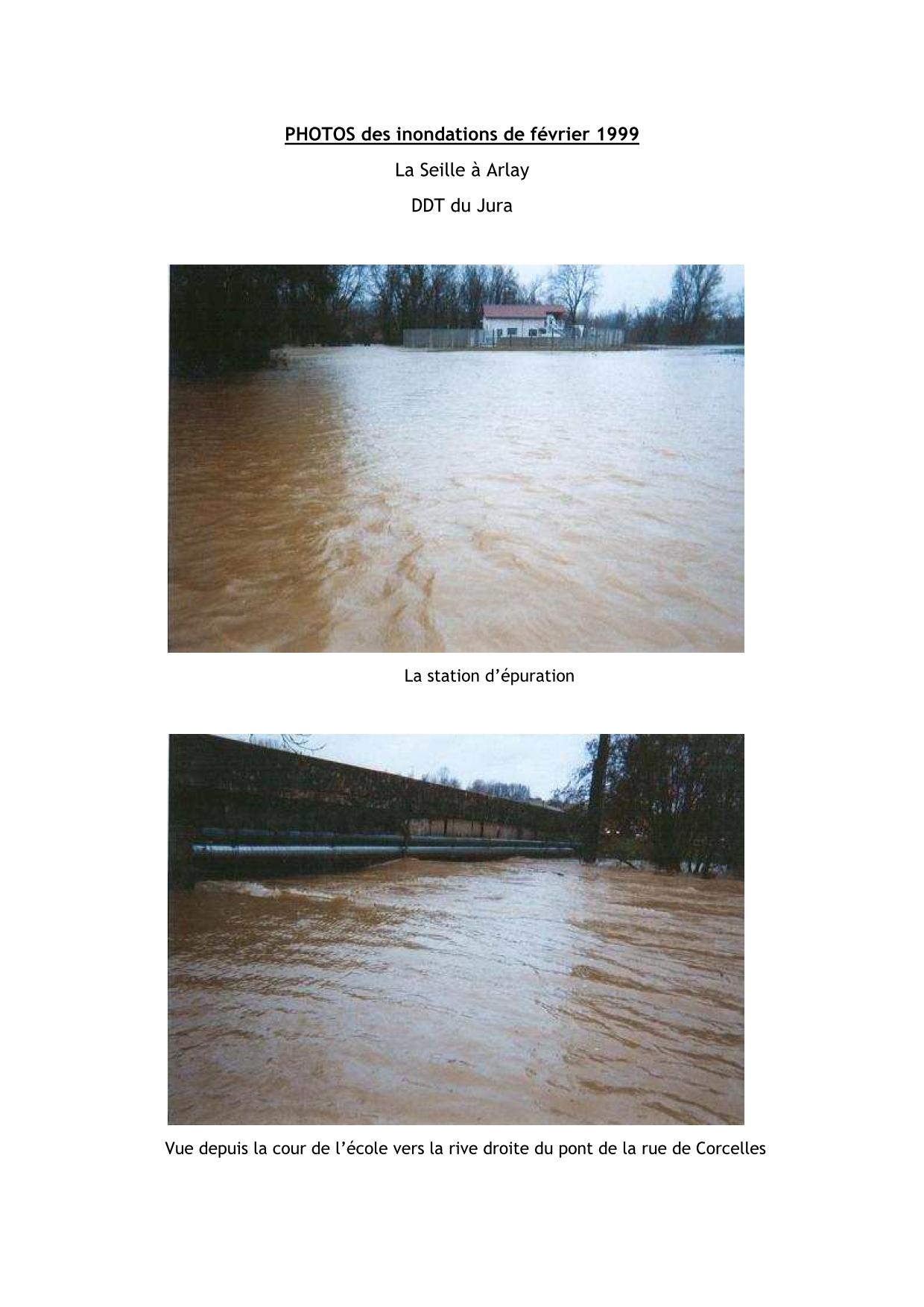 Photos des inondations de février 1999