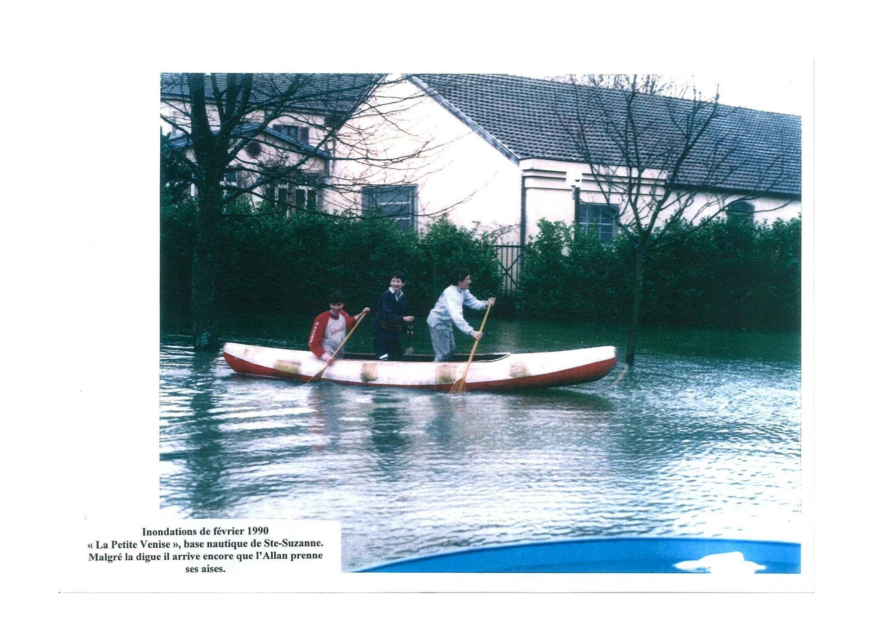 Photos des inondations de février 1990 – Sainte-Suzanne