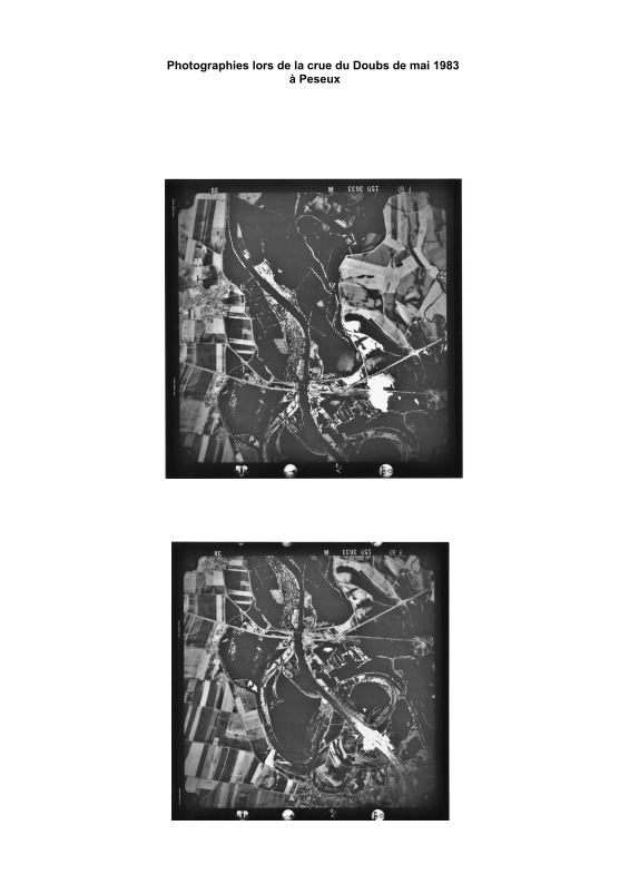 Photographies lors de la crue du Doubs de mai 1983 à Peseux.
