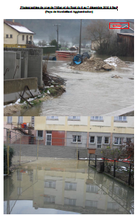 Photographies de crue de l’Allan et du Rupt du 6 au 7 décembre 2010 à Bart