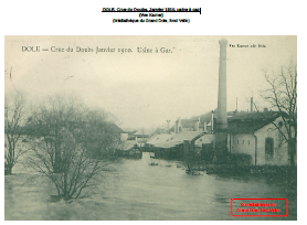 DOLE. Crue du Doubs. Janvier 1910. usine à gaz