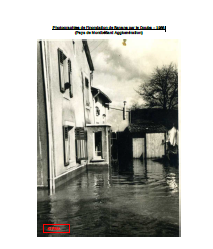 Photographies de l'inondation de Bavans par le Doubs – 1955