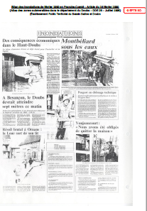 Bilan des inondations de février 1990 en Franche-Comté – Article du 16 février 1990