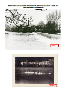 Photographies et cartes postales de l'inondation de Valentigney par le Doubs – janvier 1910