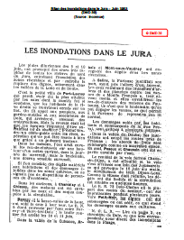 Bilan des inondations dans le Jura – Juin 1953