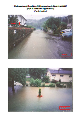 Photographies de l’inondation d’Hérimoncourt par le Gland - 9 août 2007