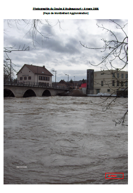 Photographie du Doubs à Voujeaucourt – 9 mars 2006