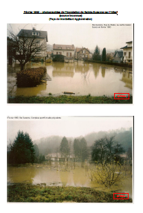 Février 1990 – photographies de l’inondation de Sainte-Suzanne par l’Allan