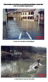 Photographies de l'inondation de Courcelles-les-Montbéliard - janvier 2004