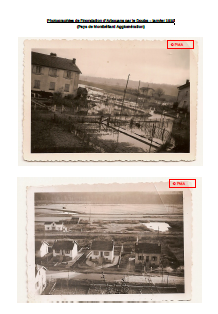 Photographies de l'inondation d'Arbouans par le Doubs – janvier 1910