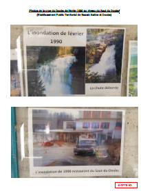 Photos de la crue du Doubs de février 1990 au niveau du Saut du Doubs