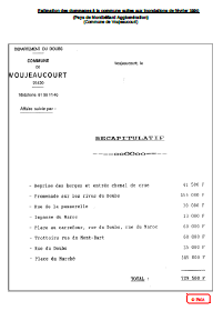 Estimation des dommages à la commune suites aux inondations de février 1990