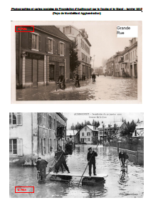 Photographies et cartes postales de l'inondation d'Audincourt par le Doubs et le Gland – janvier 1910