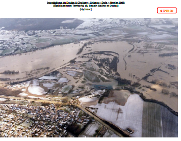 Inondations du Doubs à Choisey - Crissey - Dole – février 1999