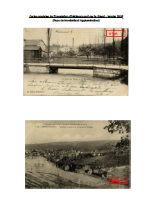 Cartes postales de l'inondation d'Hérimoncourt par le Gland – janvier 1910