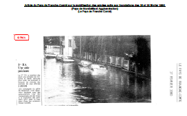 Article du Pays de Franche-Comté sur la mobilisation des armées suite aux inondations des 15 et 16 février 1990