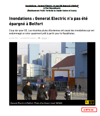 Inondations : General Electric n’a pas été épargné à Belfort