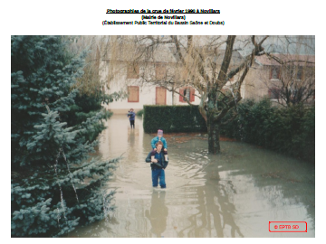 Photographies de la crue de février 1990 à Novillars