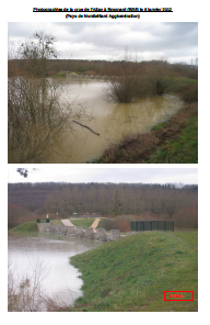 Photographies de la crue de l’Allan à Brognard (BR5) le 6 janvier 2012