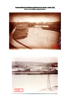 Photographies de l'inondation de Bavans par le Doubs – janvier 1910