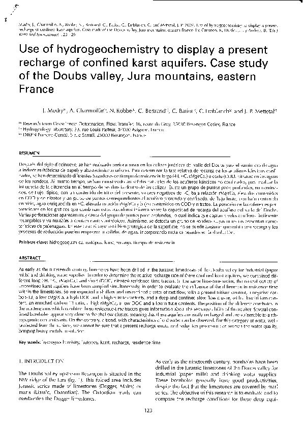 Publié dans Karst and Environment