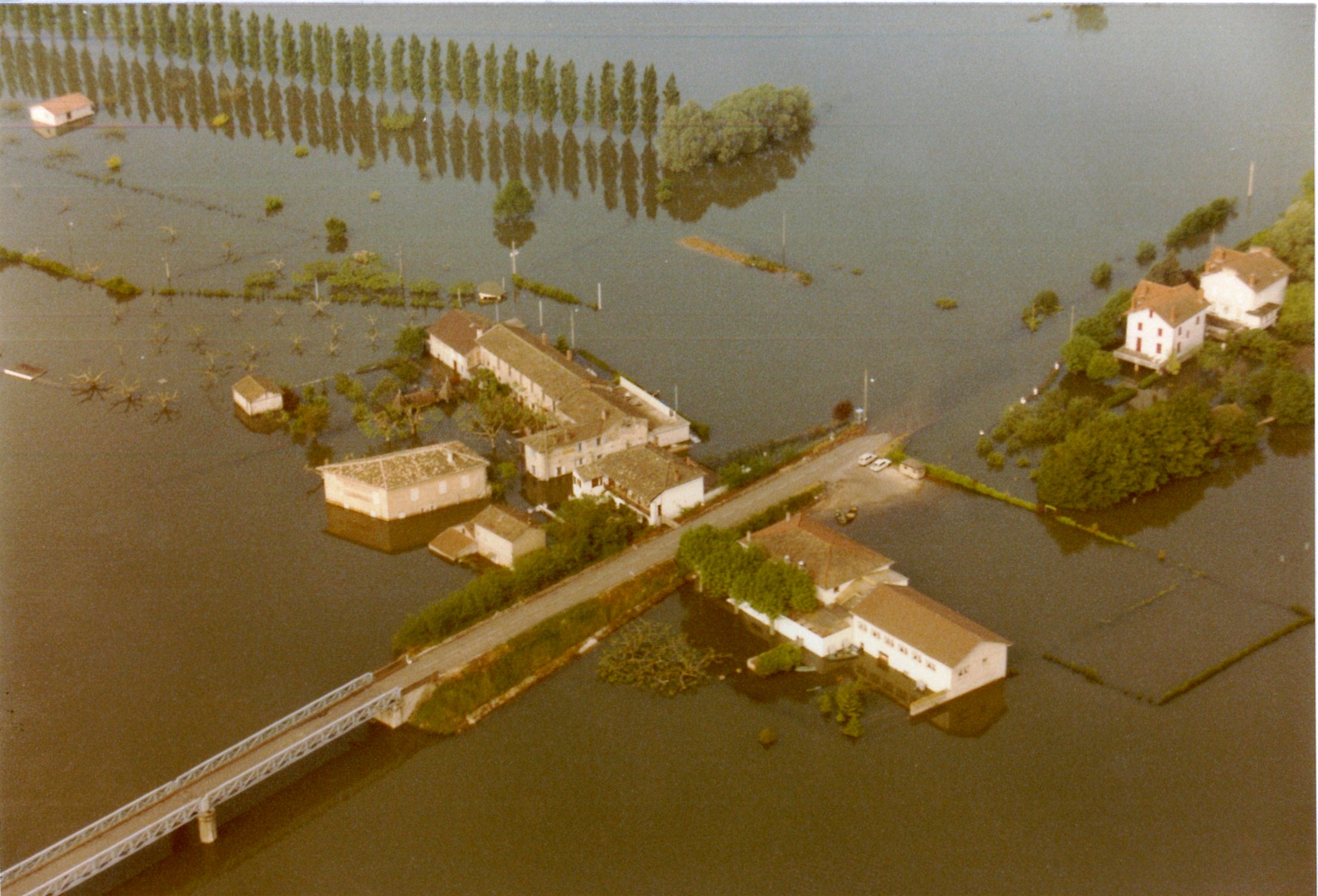 Crue de la Saône en 1983 à Crêches-sur-Saône