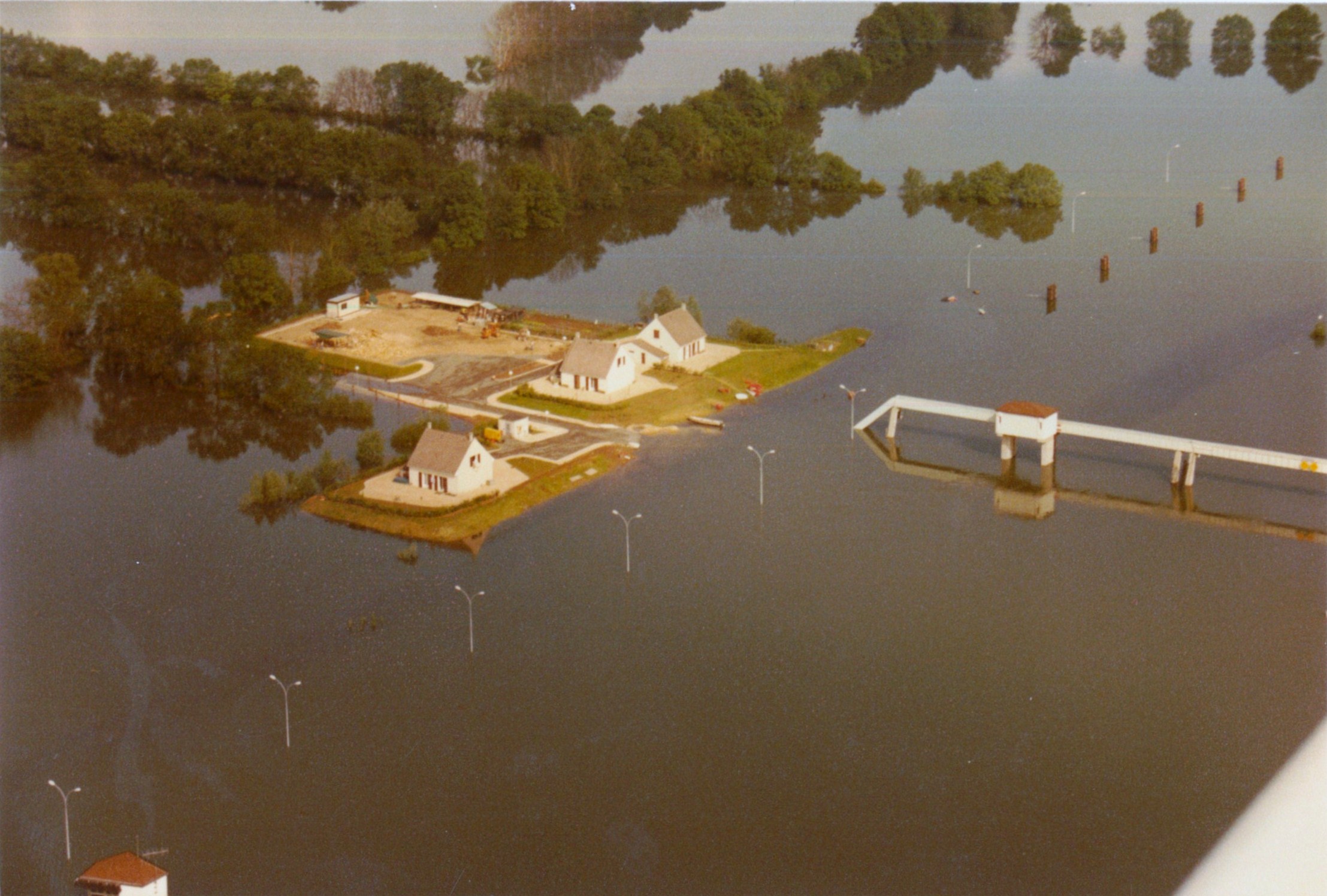 Crue de la Saône en 1983 à Dracé