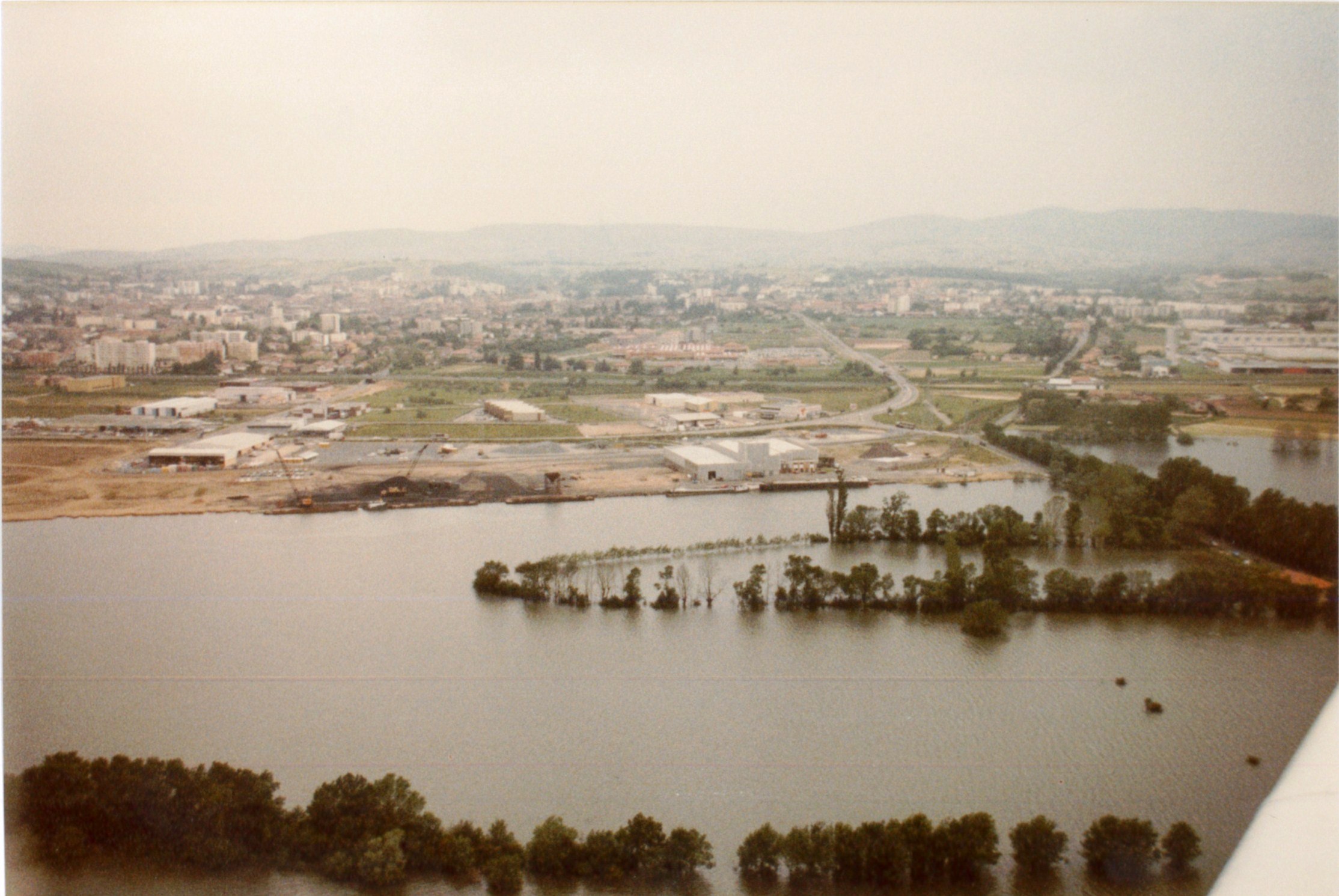 Crue de la Saône en 1983 à Villefranche-sur-Saône