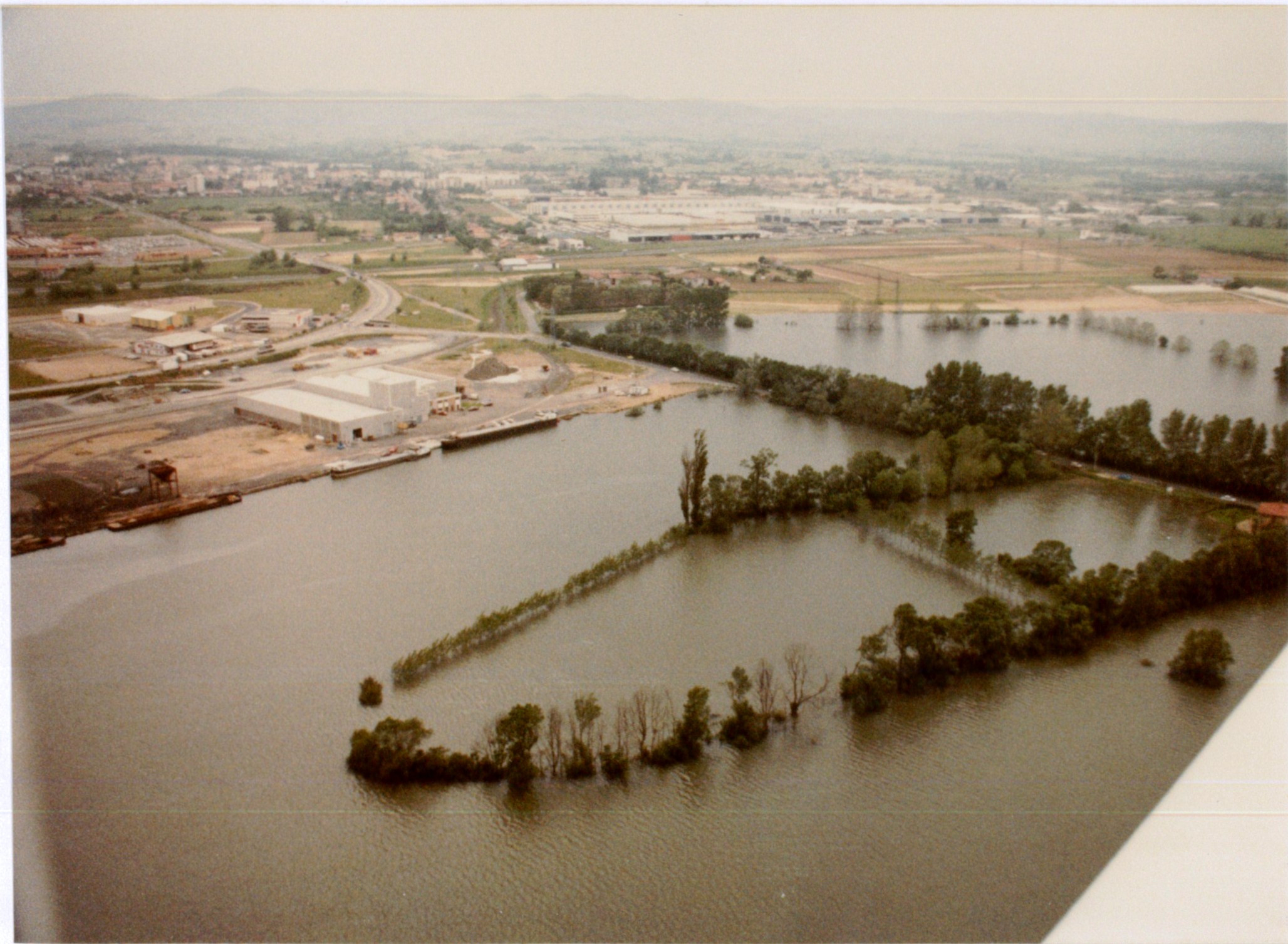 Crue de la Saône en 1983 à Villefranche-sur-Saône