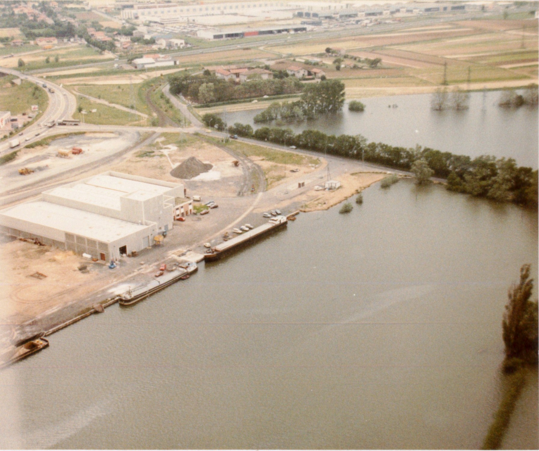 Crue de la Saône en 1983 à Villefranche-sur-Saône