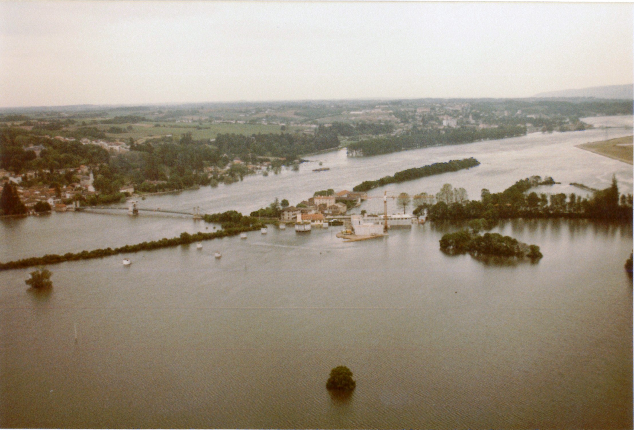 Crue de la Saône en 1983 à Arnas