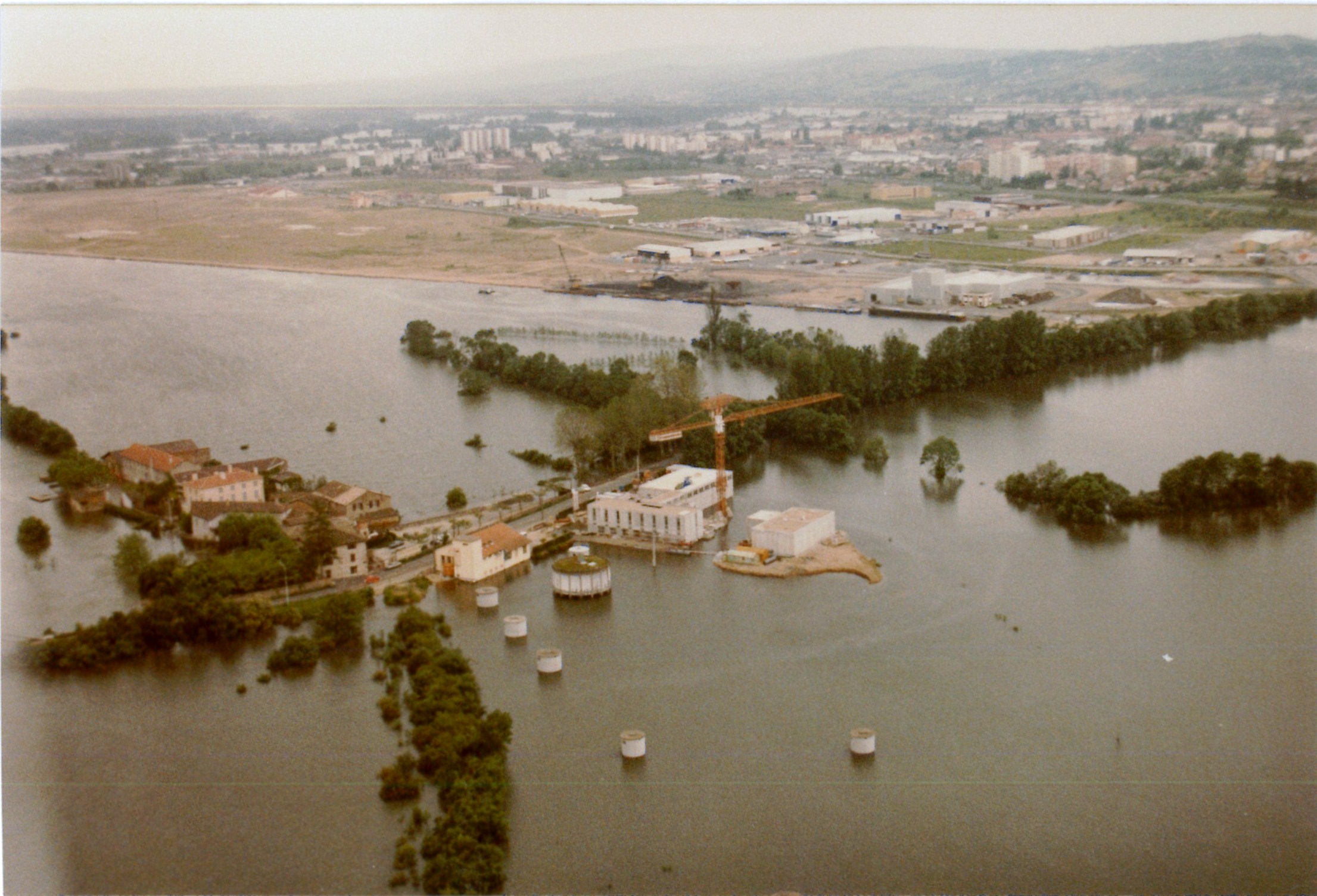 Crue de la Saône en 1983 à Arnas