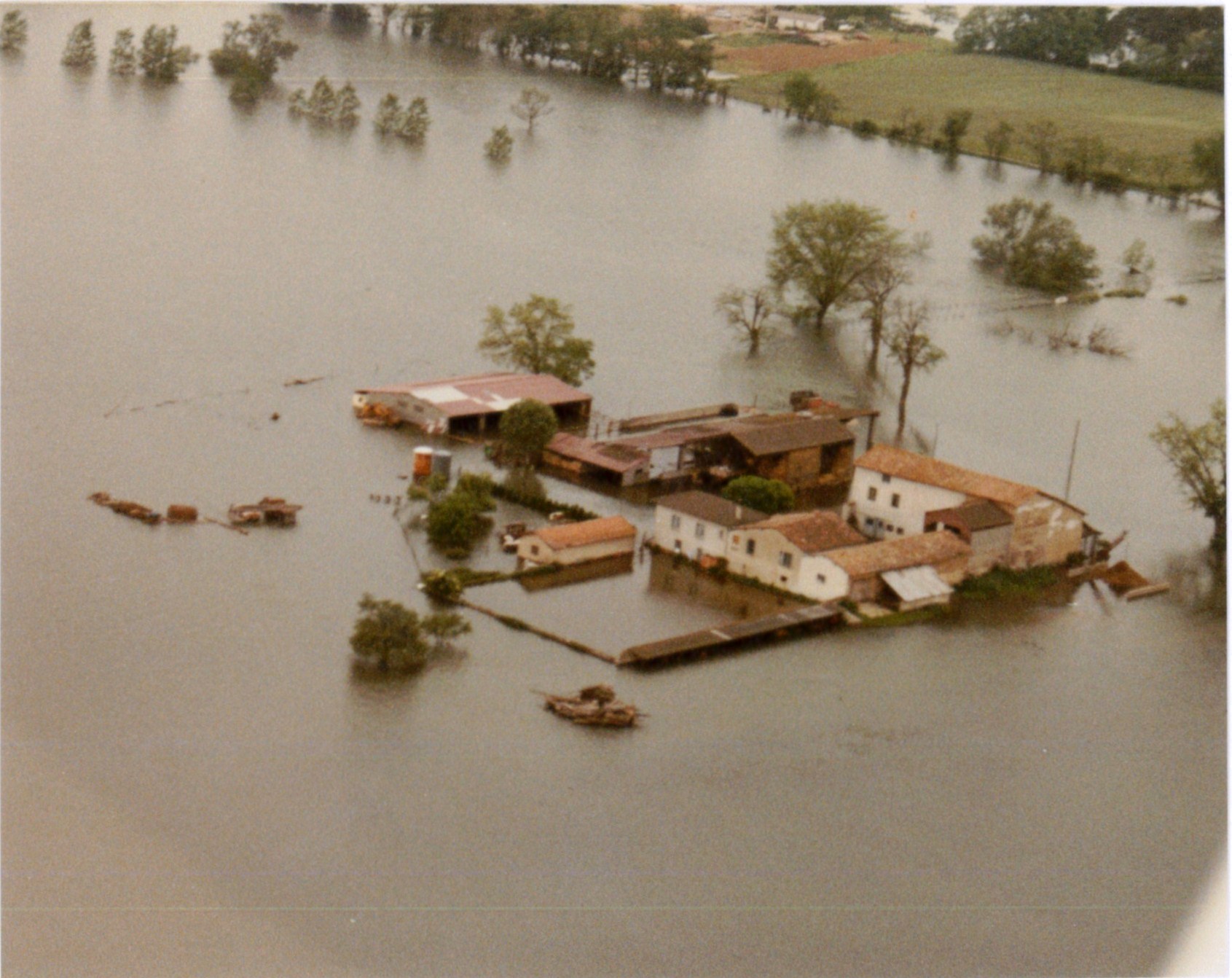 Crue de la Saône en 1983 à Limas