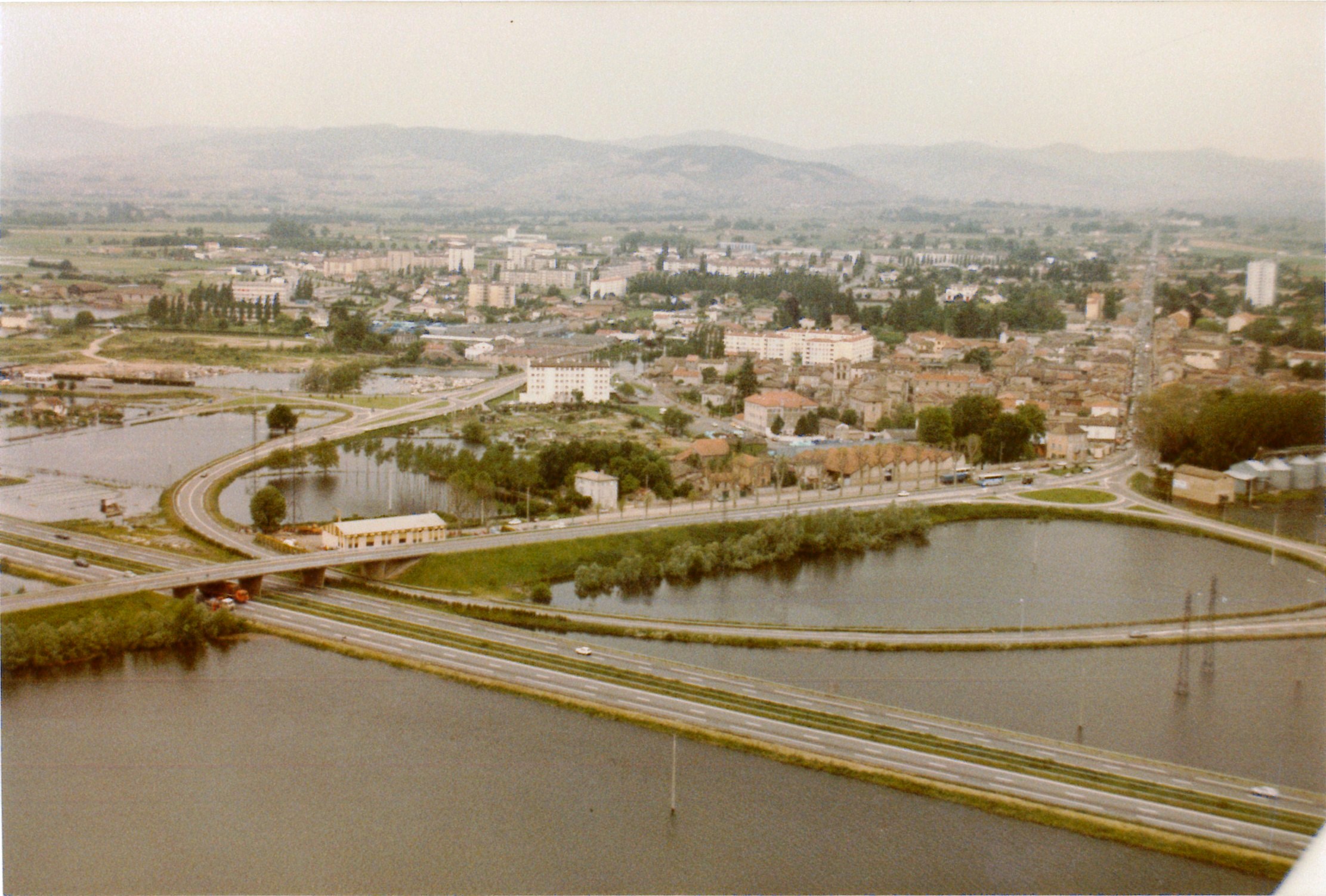 Crue de la Saône en 1983 à Belleville