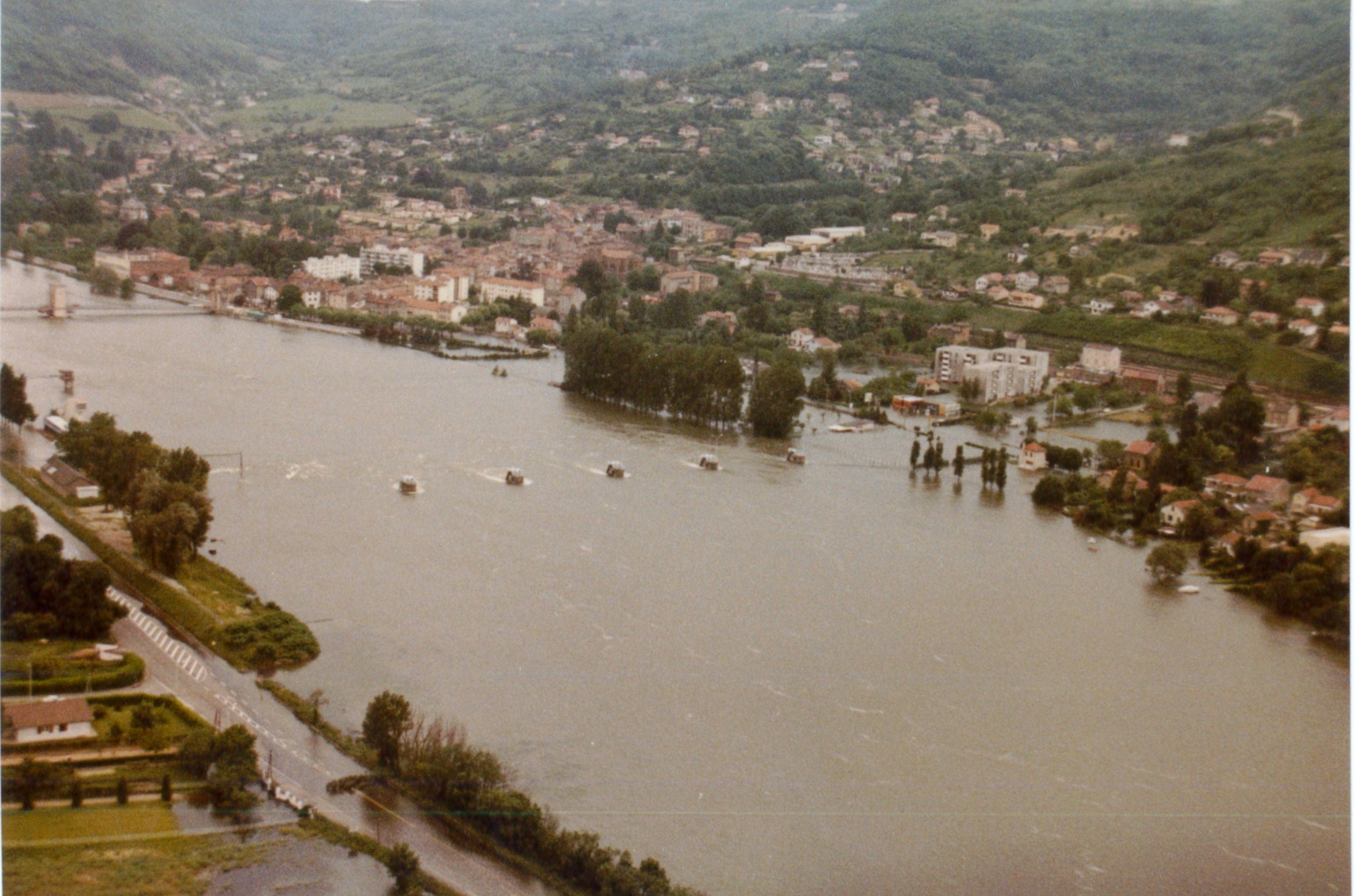 Crue de la Saône en 1983 à Rochetaillée-sur-Saône