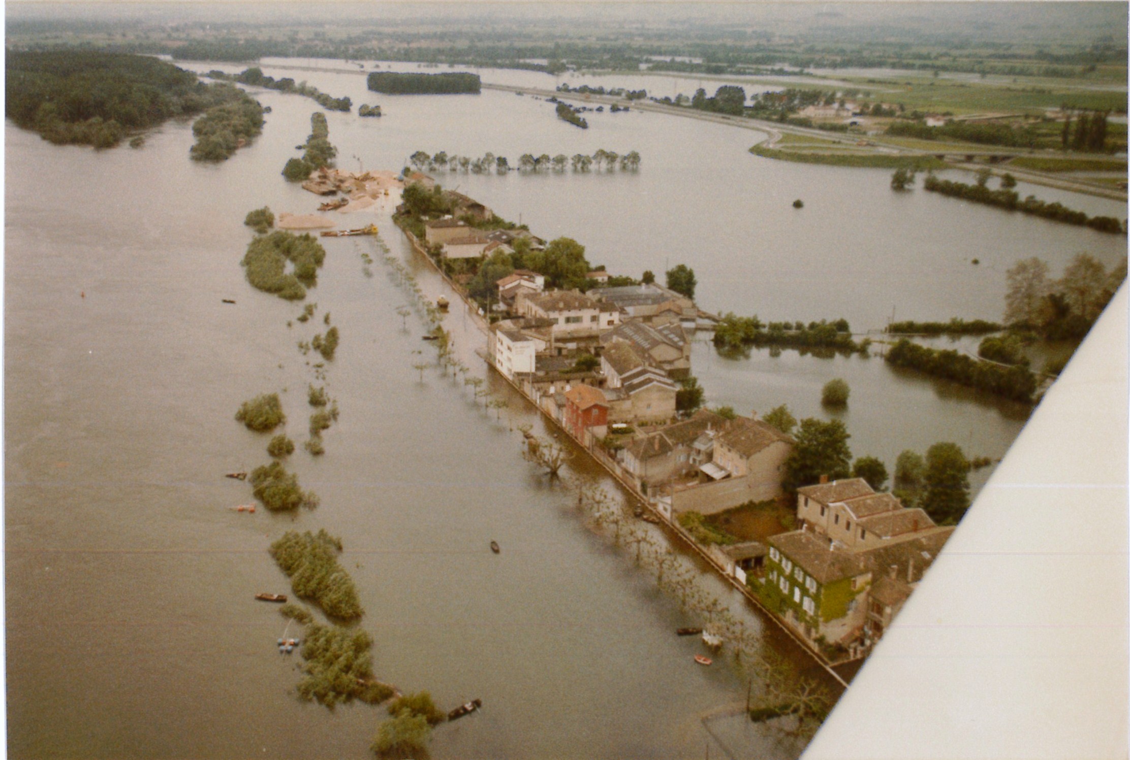 Crue de la Saône en 1983 à Belleville