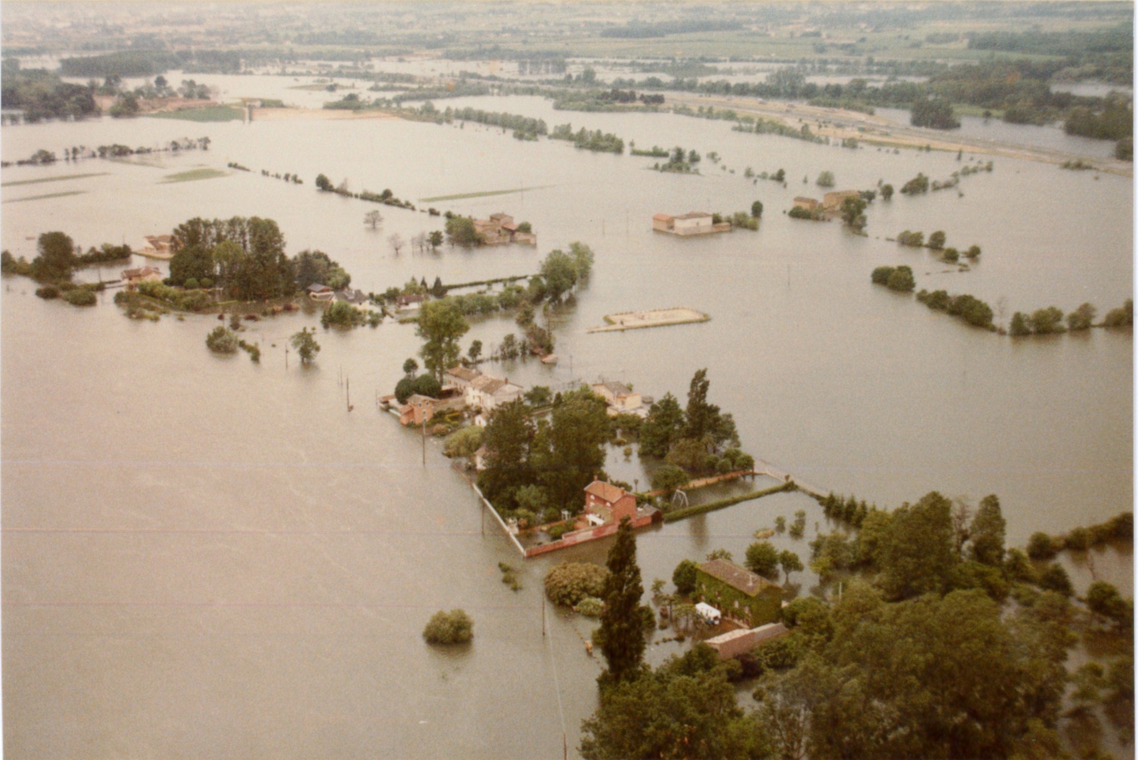 Crue de la Saône en 1983 à St Georges-de-Reneins