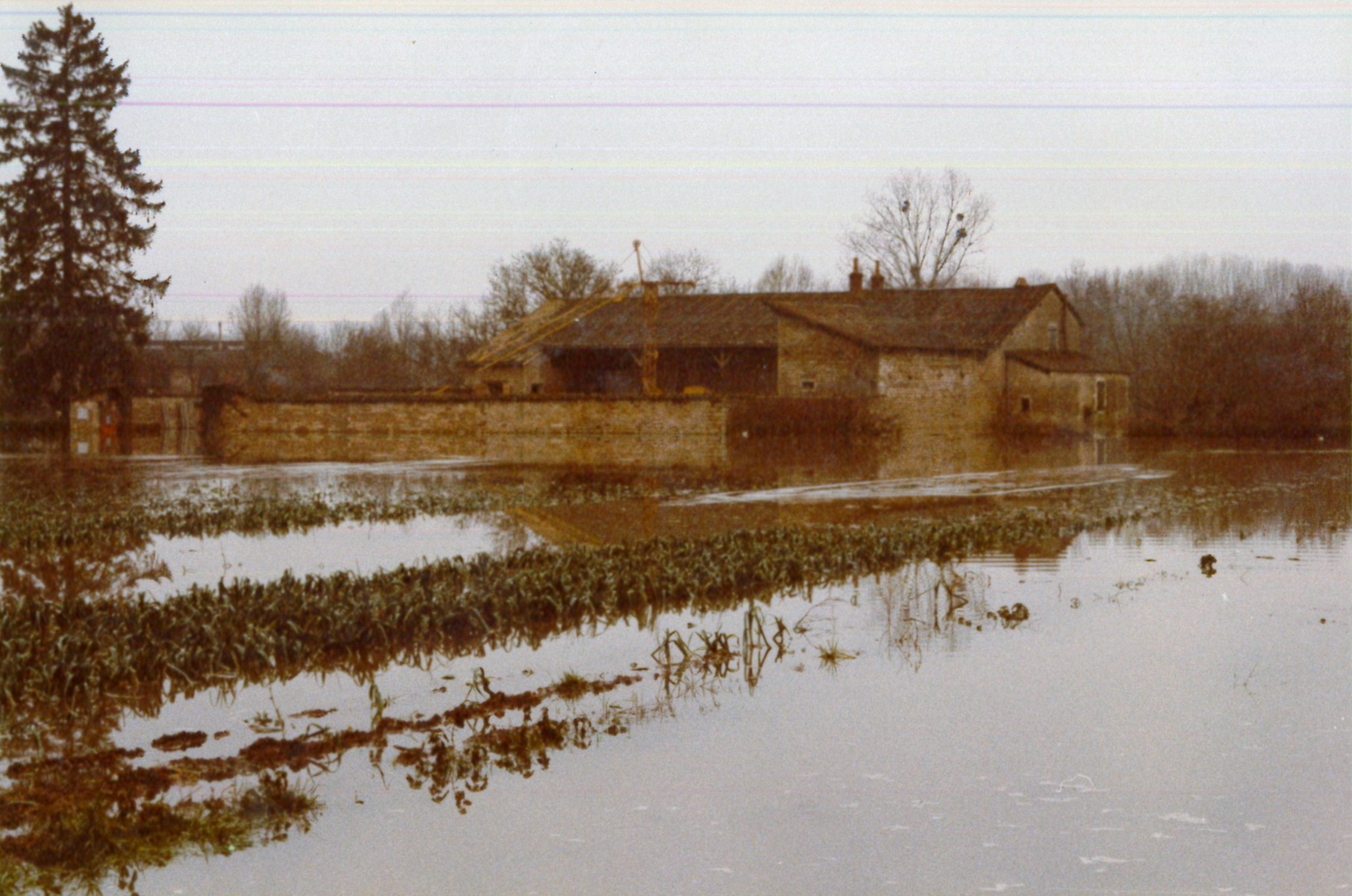 Crue de la Saône en 1981 à Pont-de-Vaux