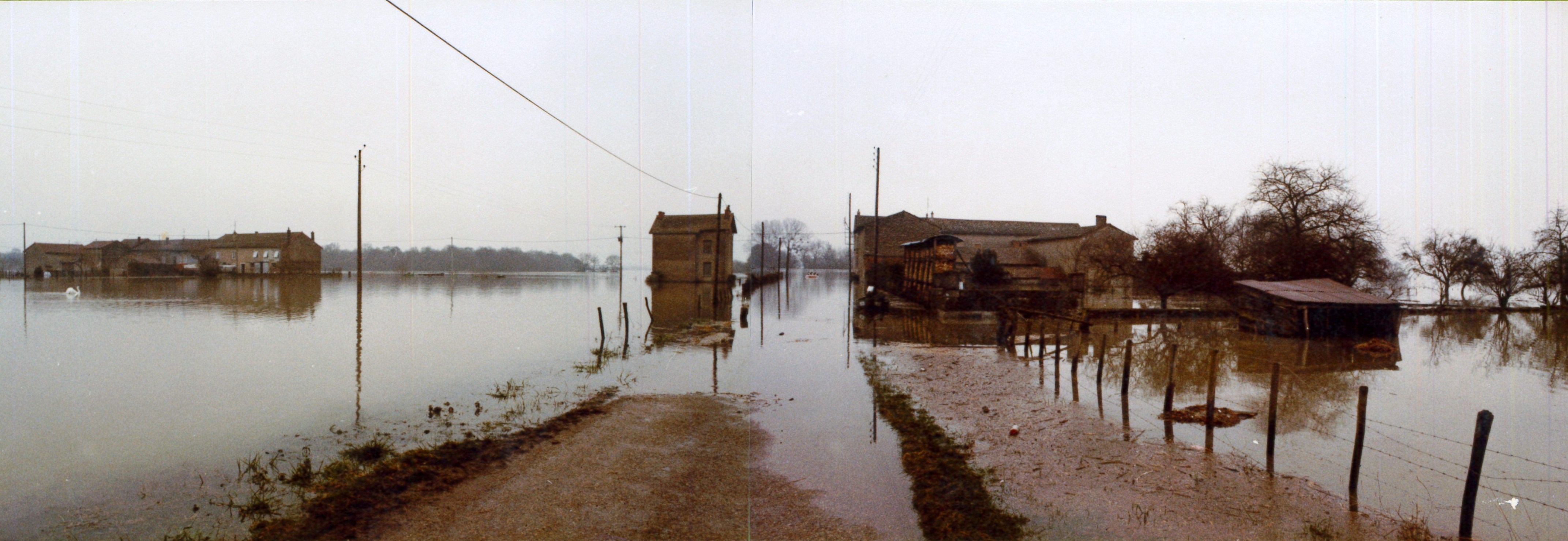 Crue de la Saône en 1981 à Farges-lès-Mâcon