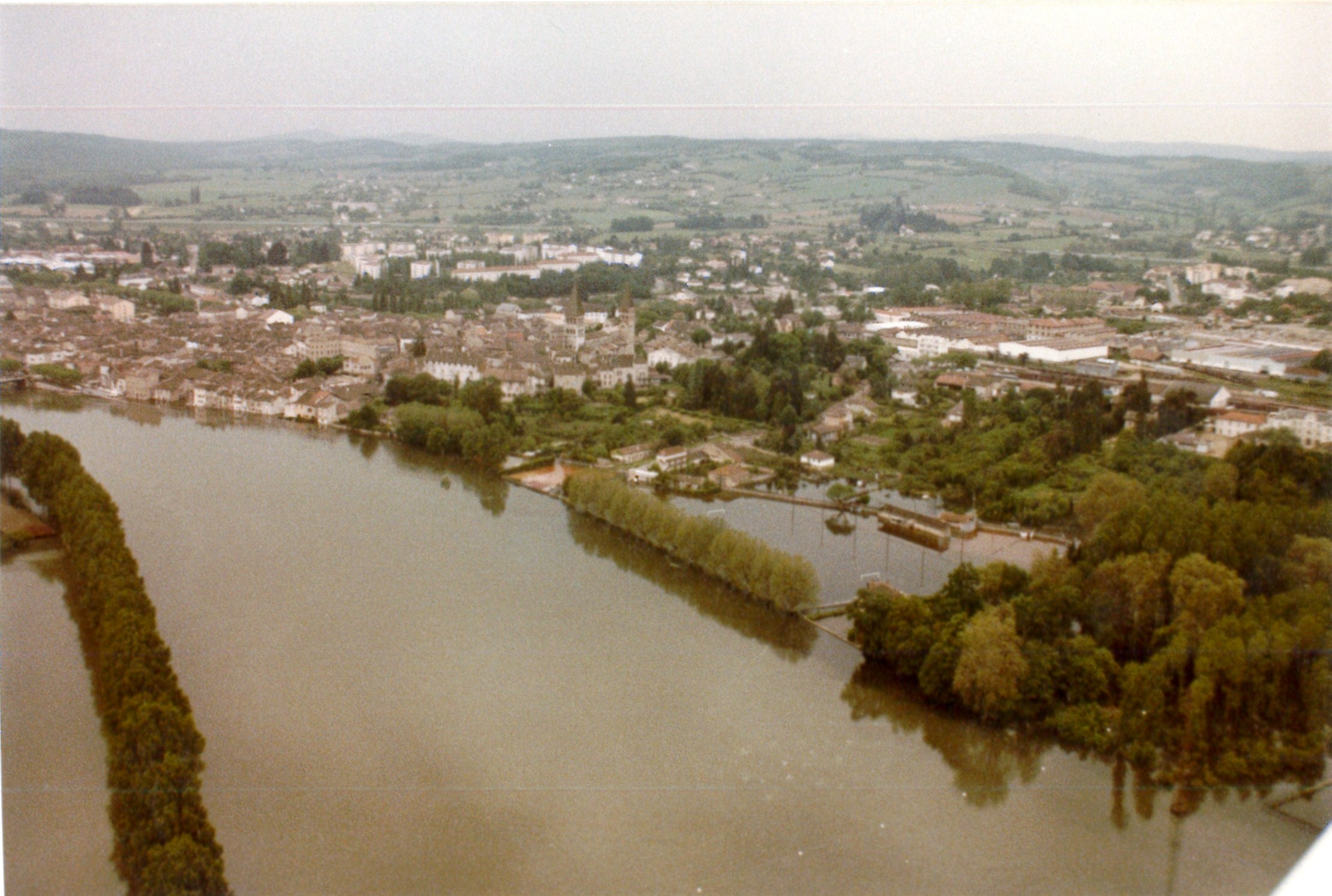 Crue de la Saône en 1983 à Tournus