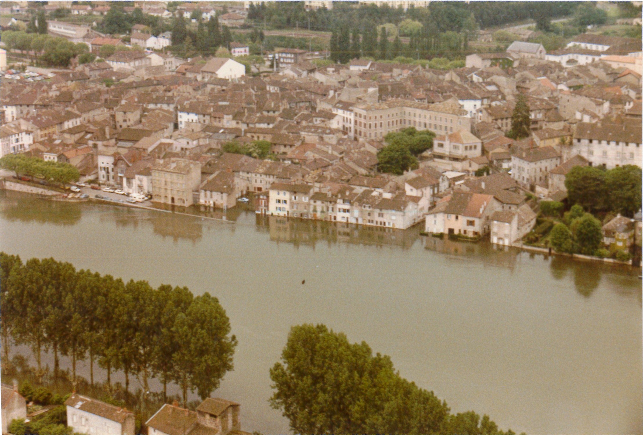 Crue de la Saône en 1983 à Tournus