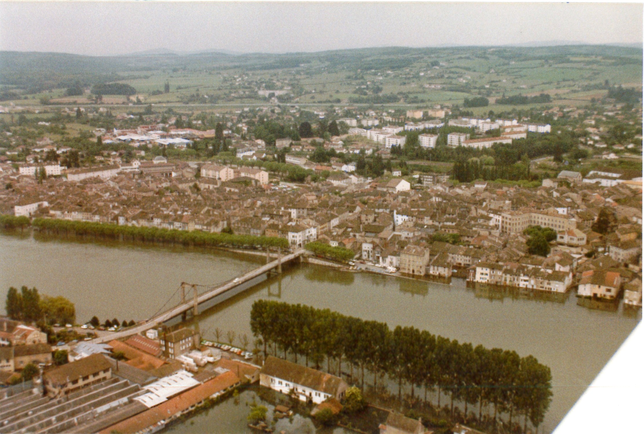 Crue de la Saône en 1983 à Tournus