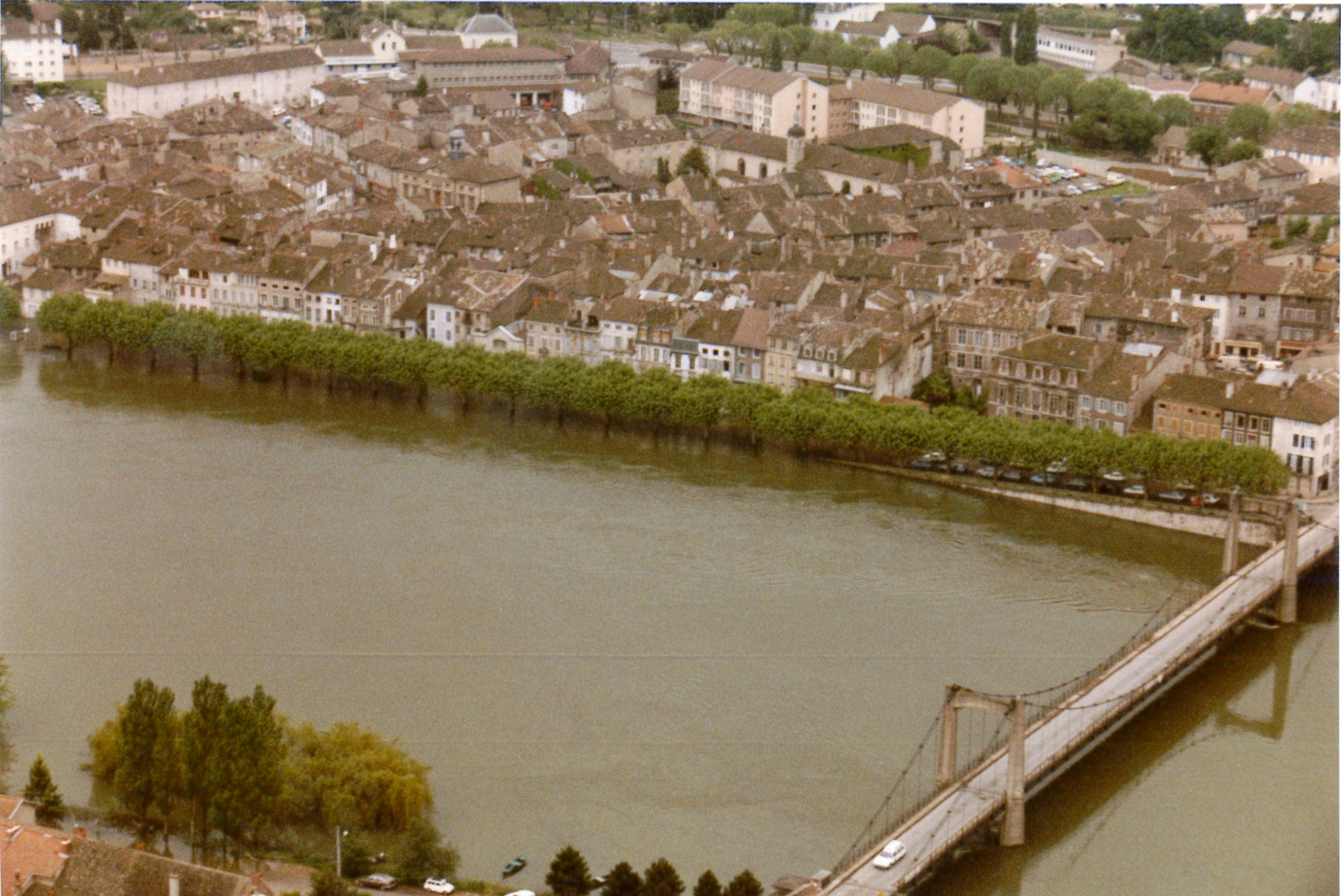 Crue de la Saône en 1983 à Tournus