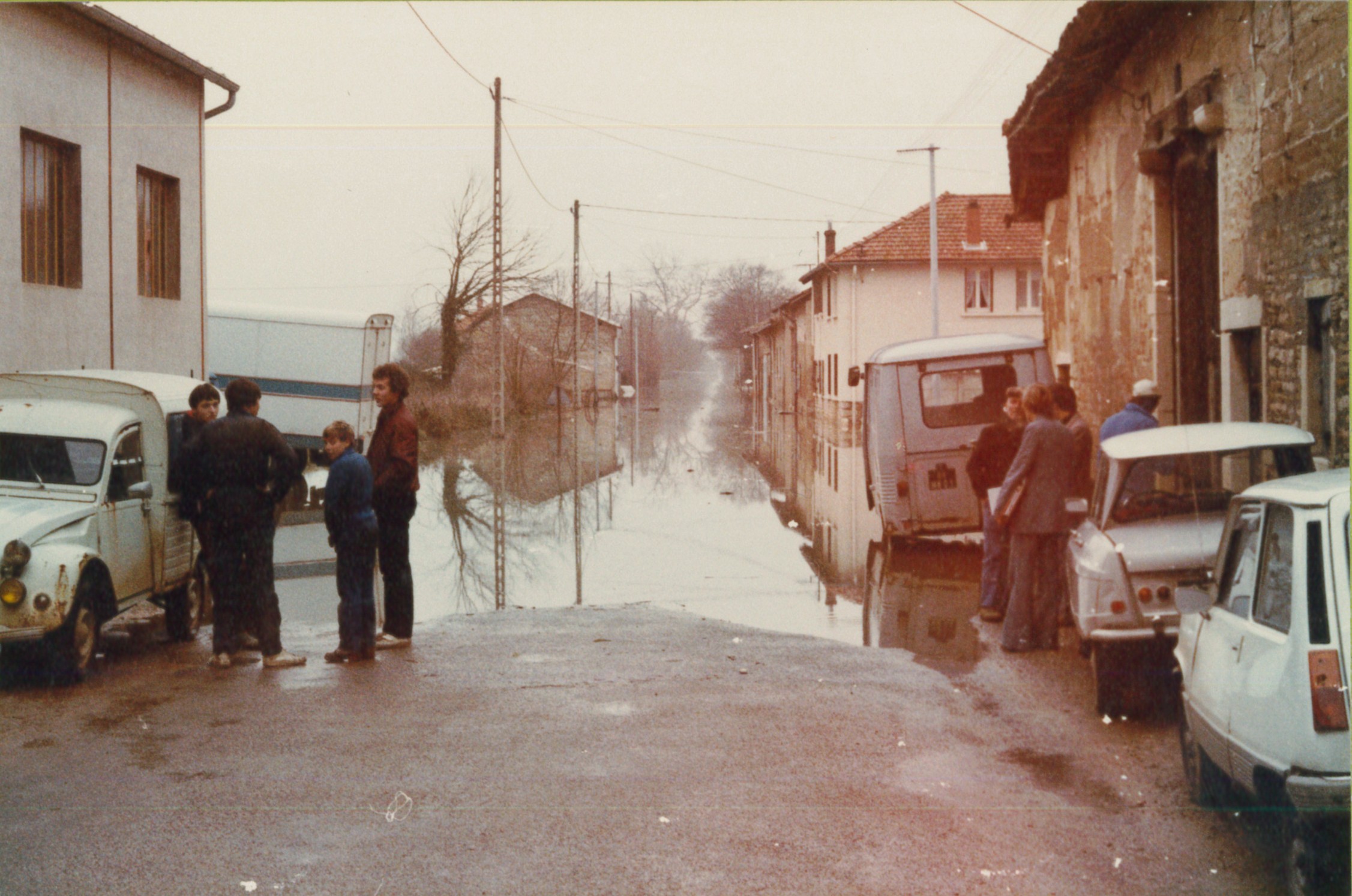 Crue de la Saône en 1981 à Feillens